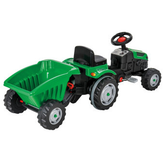 Pilsan Traktor šlapací s valníkem zelený