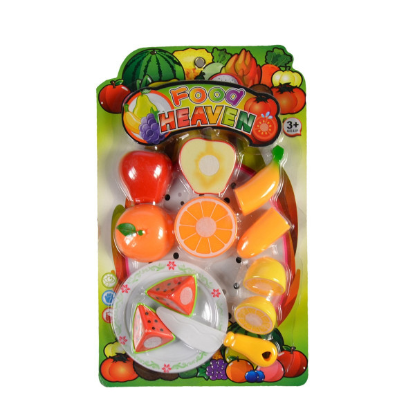 Ovoce dětské plastové krájecí 12 ks 7 cm