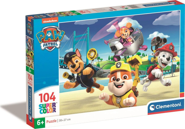 Clementoni 27265 puzzle SuperColor 104 dílků Tlapková patrola