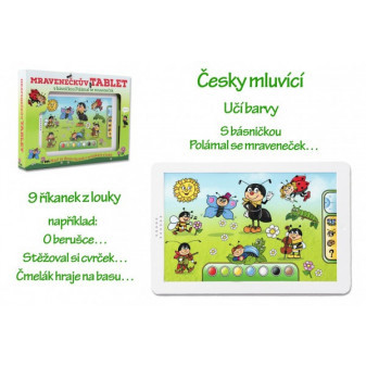 Mravenečkův tablet plast 30x20x2cm na baterie se zvukem