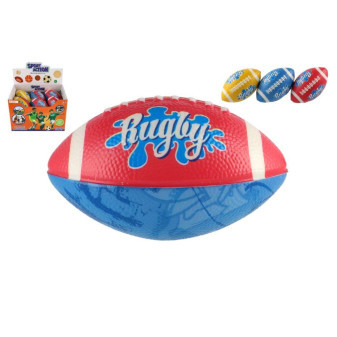 Míček rugby ovál pěna 14cm 3 barvy