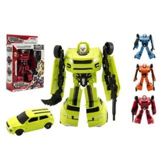 Transformer auto/robot plast 18cm 4 barvy v krabici 19x22x6cm