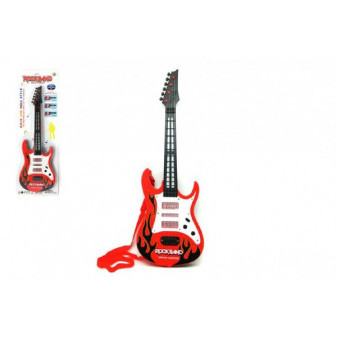 Kytara plast 54cm na baterie se zvukem se světlem na kartě