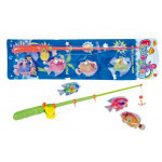 Hra ryby rybář magnetické plast 4ks+prut plast 44cm