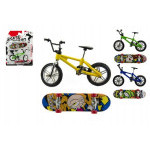 Kolo + skateboard prstový šroubovací plast 10cm asst mix druhů na kartě