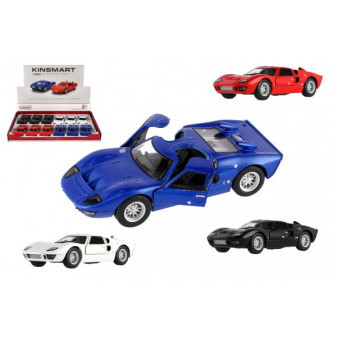 Auto Kinsmart 1966 Ford GT40 MKII kov plast 13cm 4 barvy na zpětné natažení