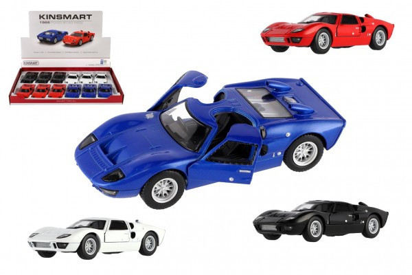 Auto Kinsmart 1966 Ford GT40 MKII kov plast 13cm 4 barvy na zpětné natažení