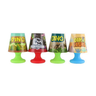 Mini lampička s dinosaurem na stůl plast 8x11cm na baterie 4 druhy
