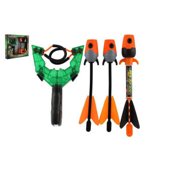 Prak + šipky 3ks pískající plast 12x21cm v krabici 34x29cm