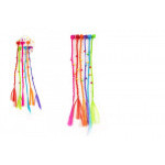 Sponky Skřipce do vlasů 6ks plast s barevnými copánky 30cm