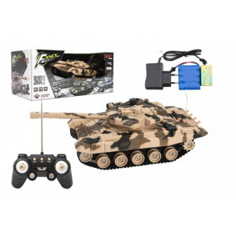 Tank RC plast 27cm 40MHz na dálkové ovládání +dobíjecí pack se zvukem