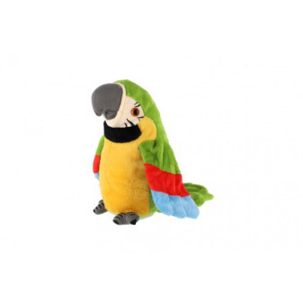 Papoušek opakující věty plyš na baterie se zvukem v sáčku
