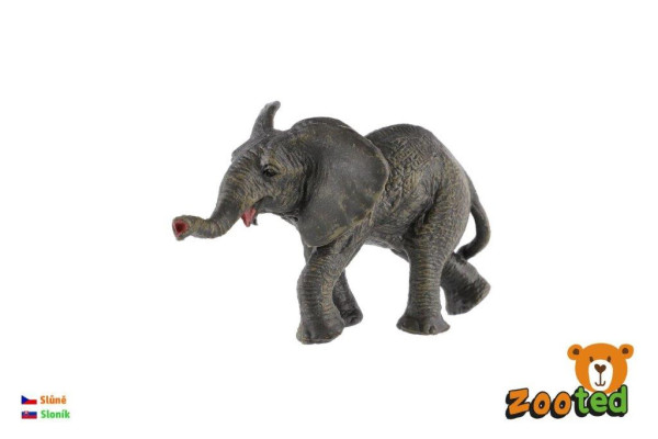 Zooted Slon africký slůně plast 9 cm v sáčku