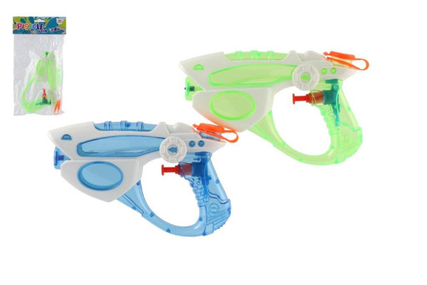 Vodní pistole plast 18cm 2 barvy v sáčku