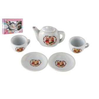 Čajová sada nádobí porcelán v krabičce 17x11,5x3,5cm