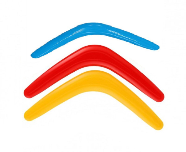 Bumerang plast 28cm 3 barvy