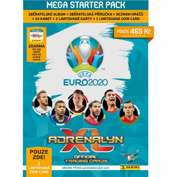 Panini EURO 2020 ADRENALYN Starter set Fotbalových karet