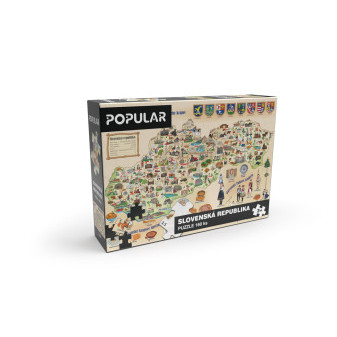 Popular Puzzle - Mapa Slovenska, 160 ks