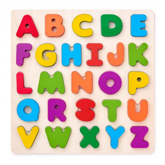 Woody Puzzle ABC písmena na desce