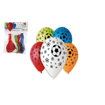 Balonky nafukovací fotbal 12 průměr 30cm 5ks v sáčku