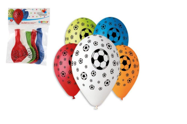 Balonky nafukovací fotbal 12 průměr 30cm 5ks v sáčku