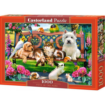 Castorland 104406 Puzzle 1000 dílků - Mazlíčci v parku