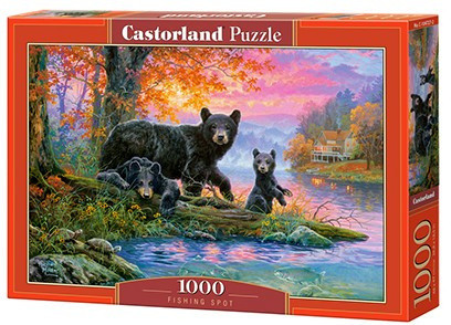 Castorland 104727 puzzle Medvědi na lovu 1000 dílků