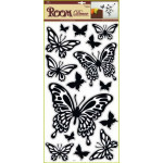 Anděl pokojová dekorace černí motýli 69 x 30 cm