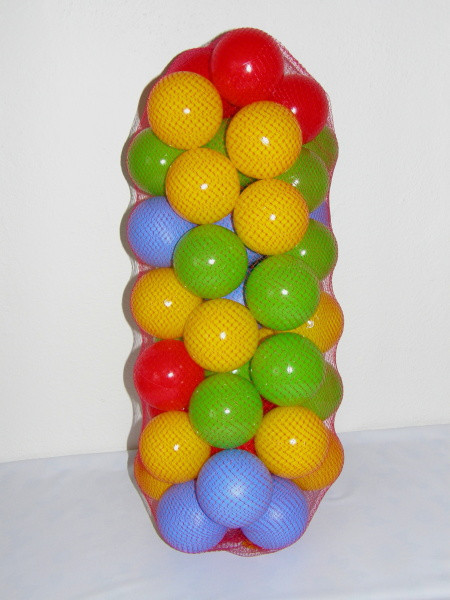 Balónky,míčky plastové do bazénu,hracích koutů 7cm 50ks v balení