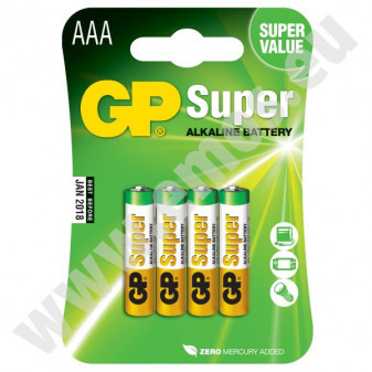 Baterie B1311 GP 24A LR03 alkalická mikrotužka 4 ks na blistru