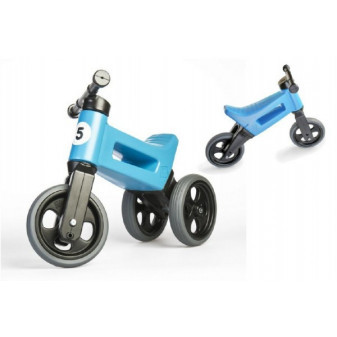 Odrážedlo modré FUNNY WHEELS NEW SPORT 2v1 výška sedadla nastavitelná 28 - 31cm nosnost 50 kg