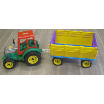 Traktor plastový s velkou vlečkou FARMER MAX