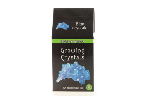 Mini chemická sada - rostoucí krystaly - modré