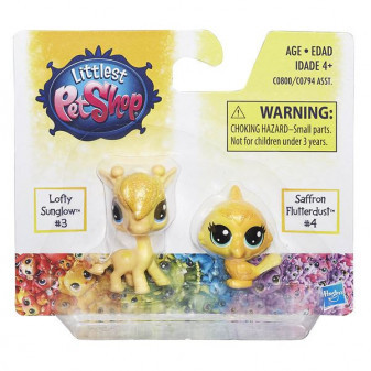 Hasbro Littlest Pet Shop LPS Duhový set 2 ks zvířátek C0794 žlutá