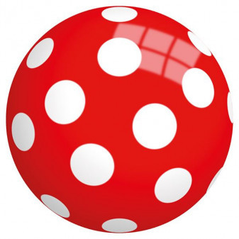 John míč červený s puntíky 23 cm
