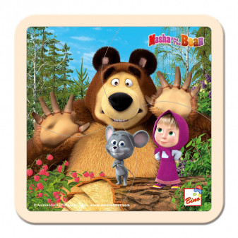 Bino Puzzle Máša a Medvěd  s myškou15x15cm