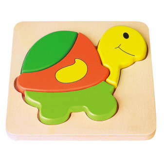 BABU Dřevěné puzzle želva vkládačka