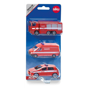 SIKU česká verze - set hasičská sada 3 aut