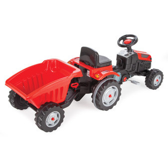 Pilsan Traktor šlapací s valníkem červený
