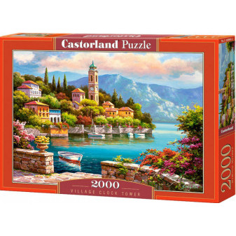 Castorland 200696 Puzzle 2000 dílků - Přístav a věž s hodinama