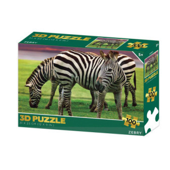 Puzzle 3D - Zebry