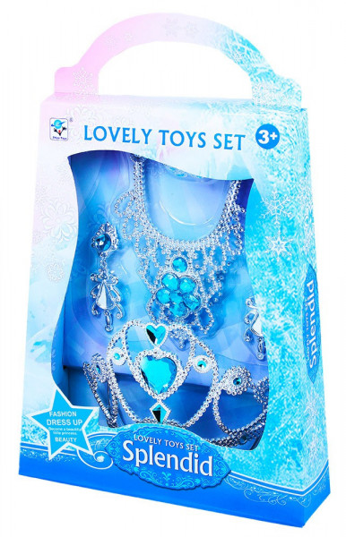 Karnevalový set doplňků pro princezny Frozen Ledové království modrý