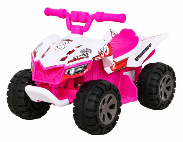 Vozítko čtyřkolka růžová Quad the Fastest na baterie