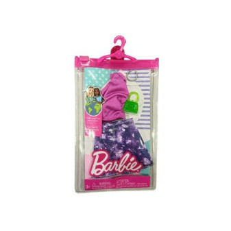 Mattel BRB Barbie Kolekce oblečení - Fialová sukně a halenka HJT19