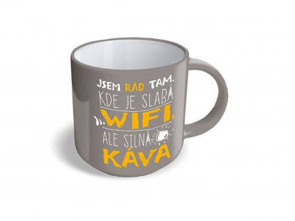 Nekupto RDH Vtipný hrnek 0,3l Jsem rád tam, kde je slabá wifi