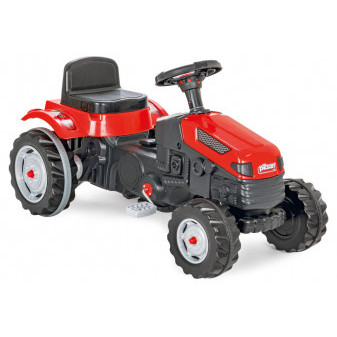Pilsan Traktor šlapací s volantem červený
