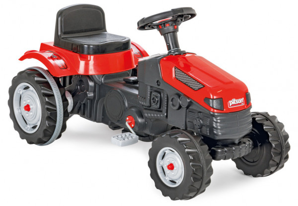 Pilsan Traktor šlapací s volantem červený