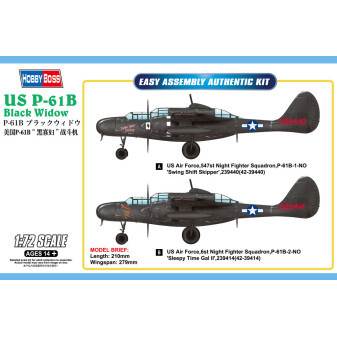 Hobby Boss 87262 US P-61B Black Widow 1:72