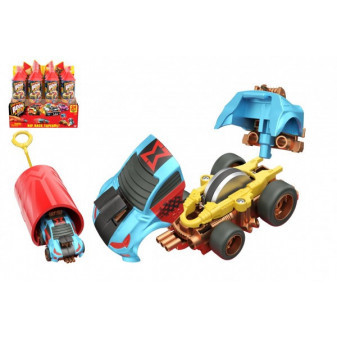 Auto Boom City Racers plast mix druhů v plastové tubě 21x6,5x6cm 12ks v boxu