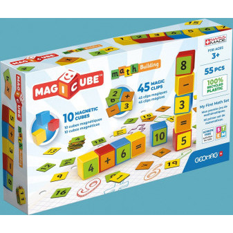 Geomag 256 Magicube Math Building Recycled Clips 55 pcs